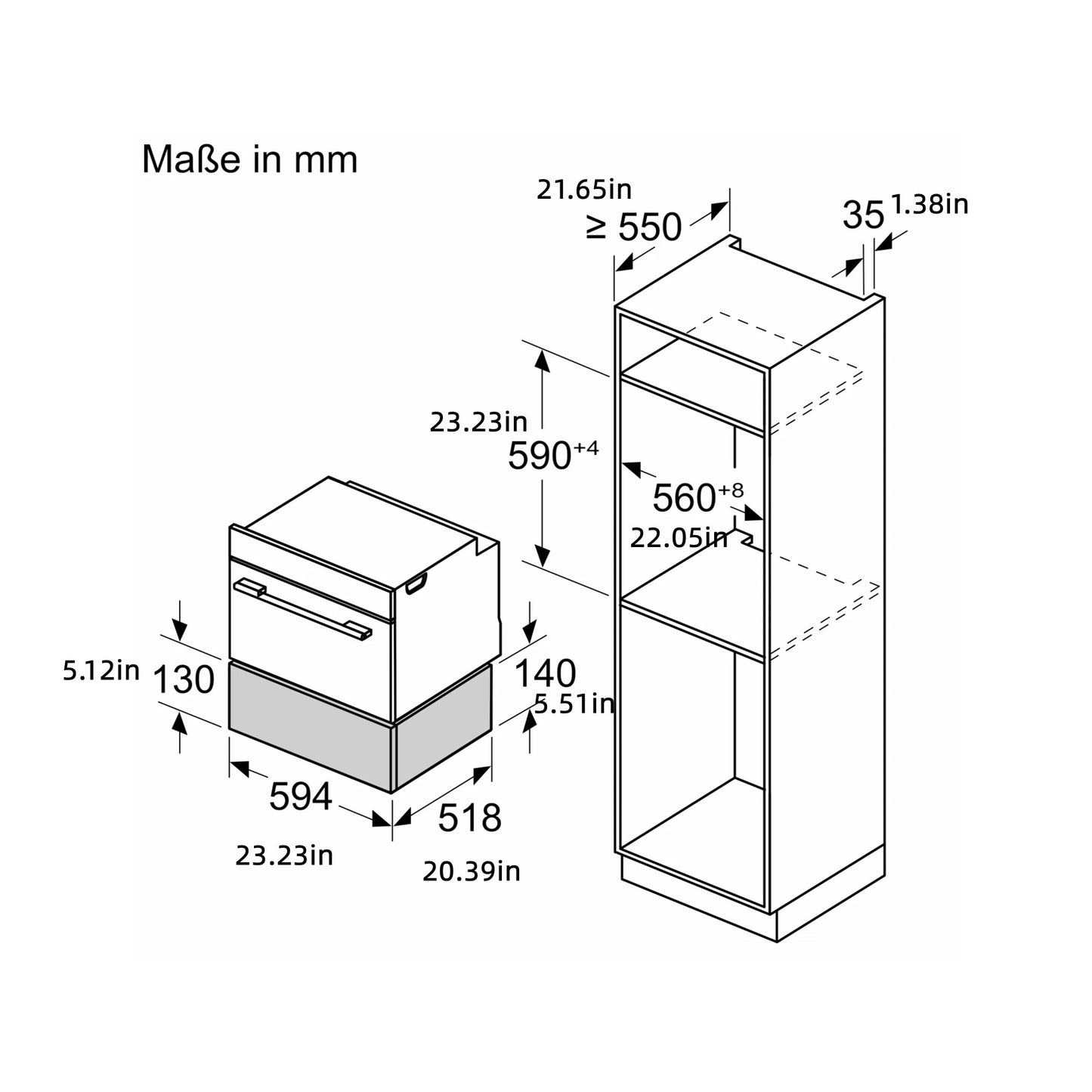 BOSCH Series 8 Black Standard Built-in Warming Drawer