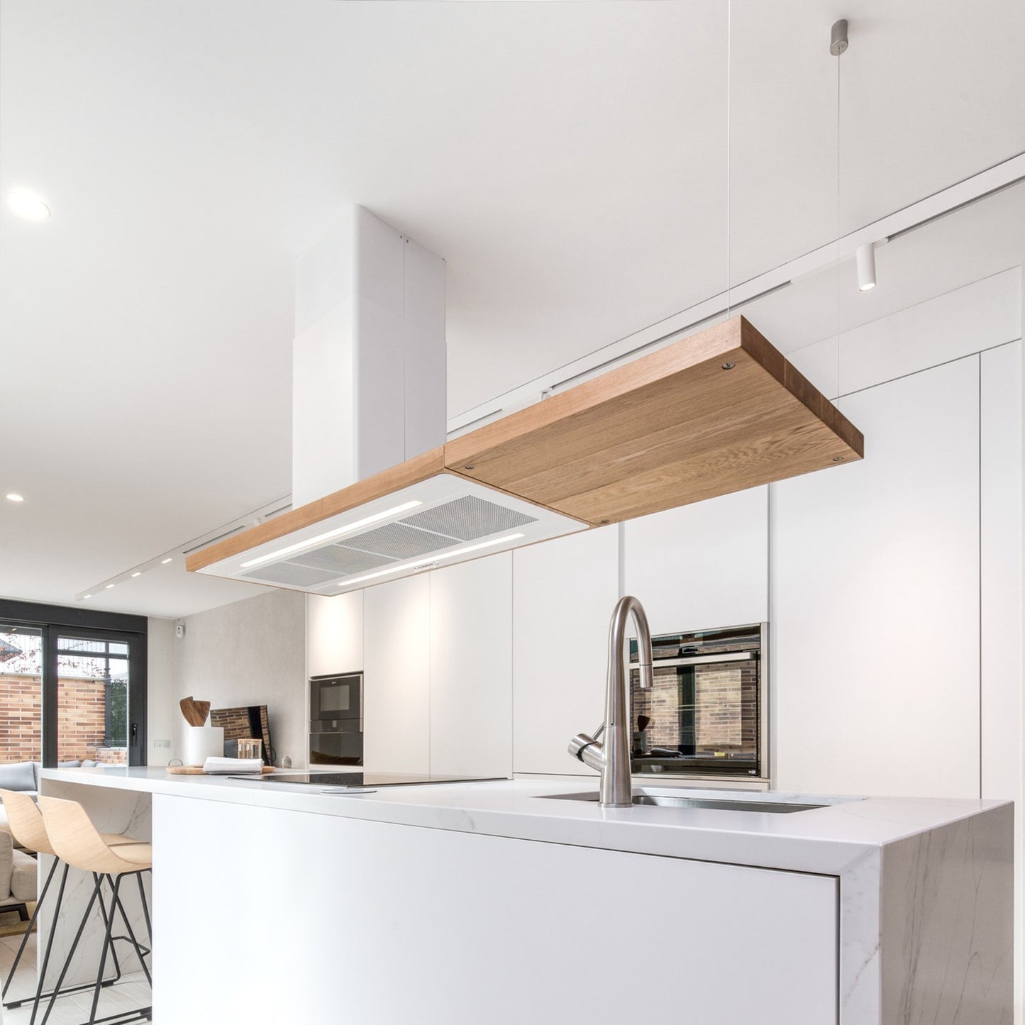 elica Bio Island 48inch / 70inch (120cm/180cm) Oak Country Style Island Range Hood