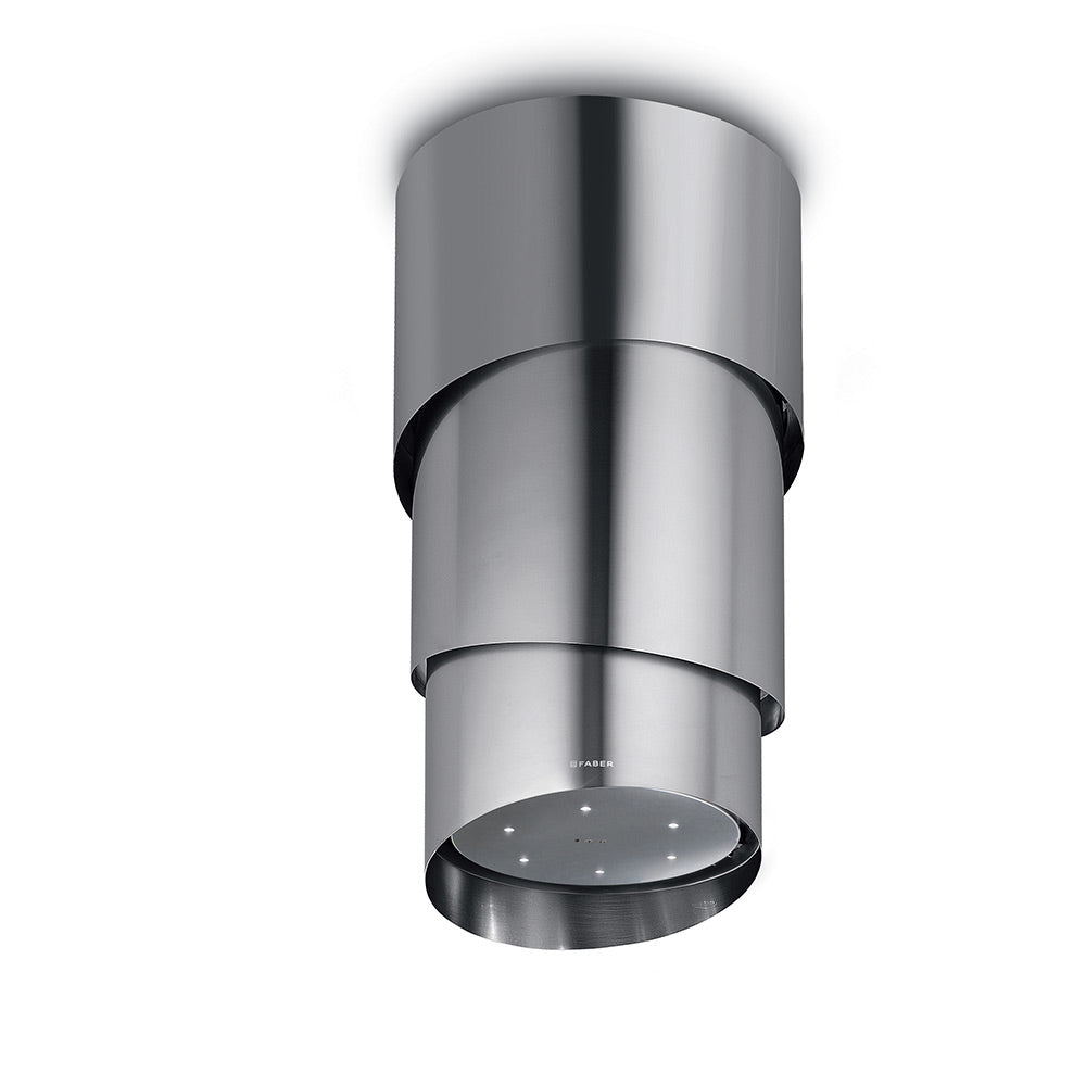 Faber Pareo 40cm Cylindrical Retractable Island Range Hood