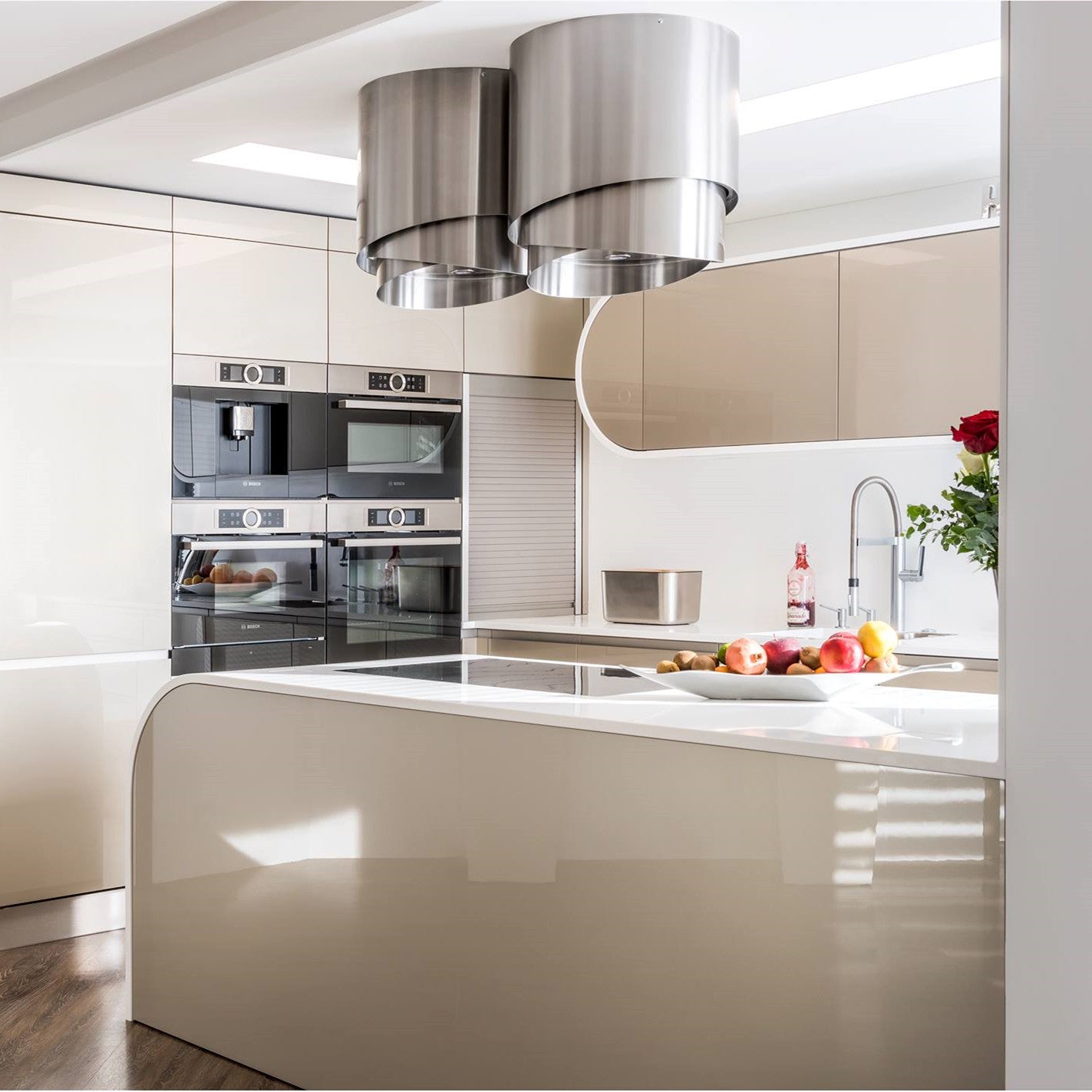 Faber Pareo 40cm Cylindrical Retractable Island Range Hood